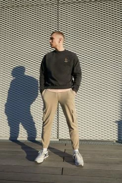 Kaotiko CREW WASHED PHARAOH UNISEX - Sweatshirt - Black