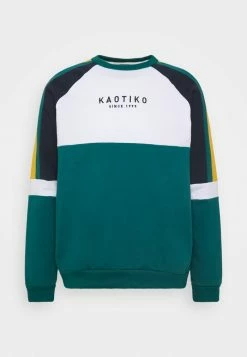 Kaotiko CREW DENVER - Sweatshirt - Jade/navy