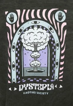 Kaotiko CREW WASHED BOMB DYSTOPIA UNISEX - Sweatshirt - Black -Kaotiko Shop 0633b6b7f4734bfb93335c236f11a899