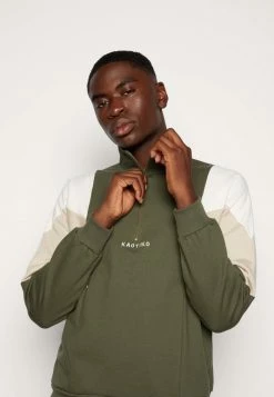 Kaotiko CREW BRENDAN - Sweatshirt - Army/ivory/beige -Kaotiko Shop 09f6b4371c3144039b89347e9d2dd3dc