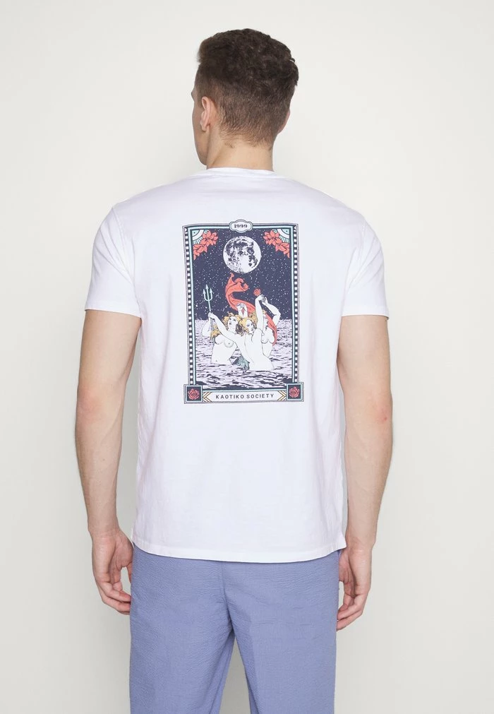 WASHED SIRENS MOON UNISEX - Print T-shirt - white Kaotiko WASHED SIRENS MOON UNISEX - Print T-shirt - White -Kaotiko Shop 0d275561594f476e8763b61352878f51