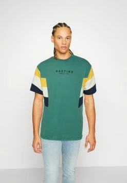 Kaotiko BRAYDEN UNISEX - Print T-shirt - Heura/mustard/ivory/navy