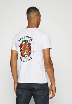 Kaotiko STAY TRUE WASHED UNISEX - Print T-shirt - White