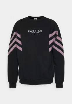 Kaotiko CREW CHAD UNISEX - Sweatshirt - Black/purple -Kaotiko Shop 14263b5456264e09a542b1fa41efcaec
