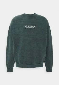 Kaotiko CREW TIE DYE WILD ISLAND - Sweatshirt - Mucha Arena Verde Bosque