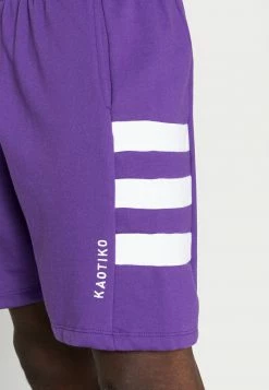 Kaotiko BERMUDA RHYS UNISEX - Shorts - Purple/white -Kaotiko Shop 1f4fc177fd4e48e091d855e8d655169a