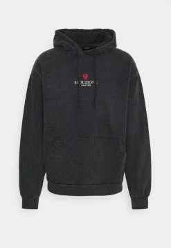 Kaotiko UNISEX SUD CAP VENUS - Hoodie - Black Acid Wash