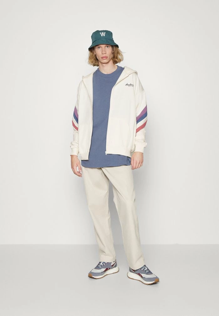 Kaotiko CREM WALKER UNISEX - Zip-up Sweatshirt - Ivory/purple/burgundy 2 Kaotiko CREM WALKER UNISEX - Zip-up Sweatshirt - Ivory/purple/burgundy - Image 2