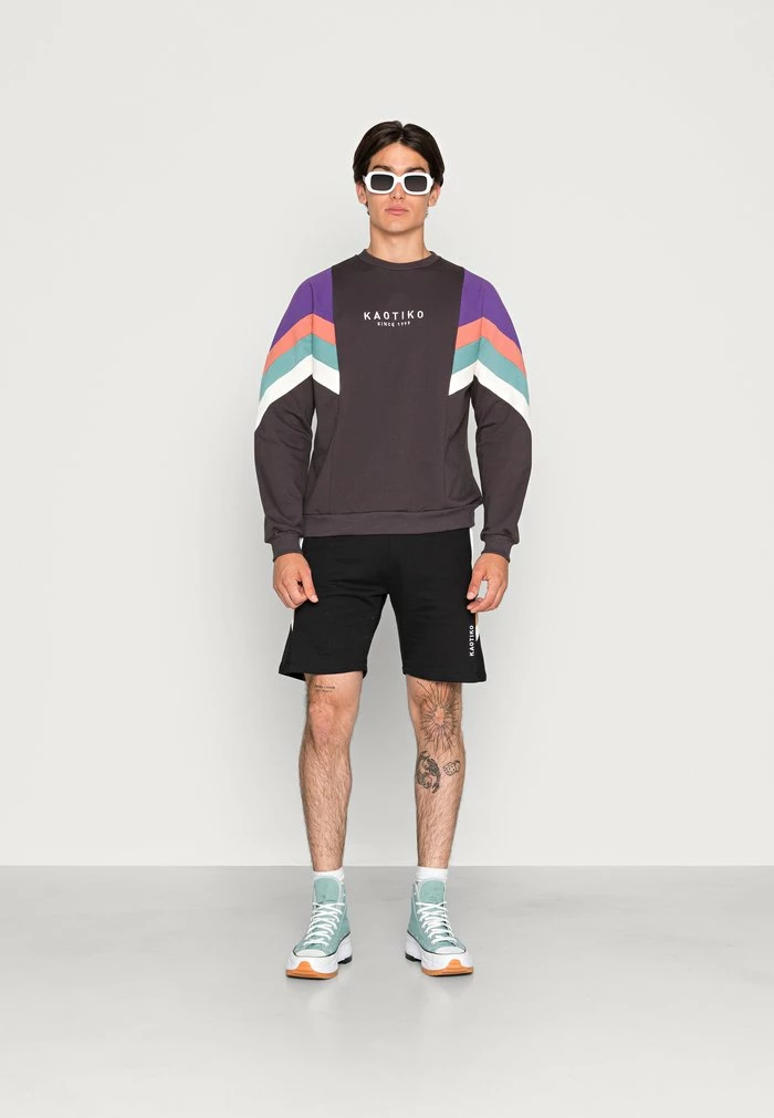 CREW SEATTLE UNISEX - Sweatshirt - black/purple/rouge Kaotiko CREW SEATTLE UNISEX - Sweatshirt - Black/purple/rouge -Kaotiko Shop 2328f886157b4ddaabc0d80cd9b62910