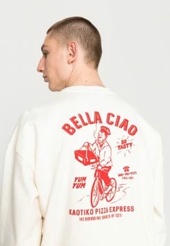Kaotiko CREW BELLA CIAO UNISEX - Sweatshirt - Ivory -Kaotiko Shop 23c209ee214143e7a7c492fb570289fd