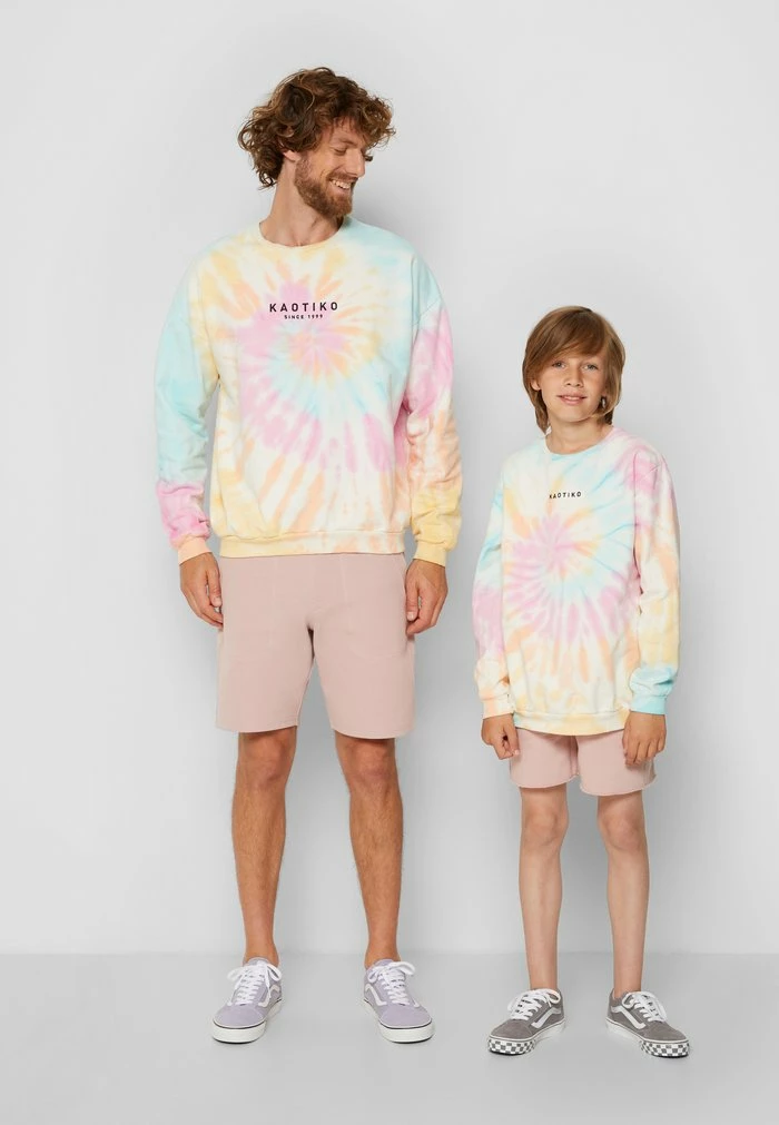 CREW UNISEX - Sweatshirt - blue/pink/yellow Kaotiko CREW UNISEX - Sweatshirt - Blue/pink/yellow -Kaotiko Shop 26b1f1a9b1364efeab513085b39459ff