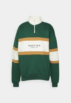 Kaotiko CREW BERWIN UNISEX - Sweatshirt - Green/avellana/ivory -Kaotiko Shop 29833f03703140b9aa32a81758d5ec2c