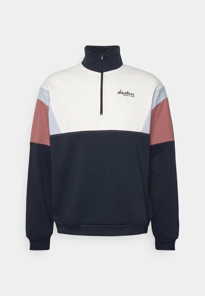 CREW COLIN - Sweatshirt - navy/baby blue Kaotiko CREW COLIN - Sweatshirt - Navy/baby Blue -Kaotiko Shop 298a3db10b81404d80b24e253721c847