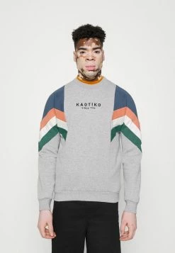 Kaotiko CREW SEATTLE - Sweatshirt - Grey Vigore/prusia Blue