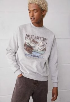 Kaotiko CREW ROCKS MOUNTAINS UNISEX - Sweatshirt - Grey