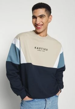 Kaotiko CREW ANSEL UNISEX - Zip-up Sweatshirt - Navy/beige/white -Kaotiko Shop 33d39d70547e4772a1f2532b2a94634e