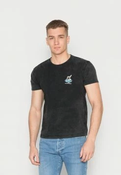 Kaotiko WASHED HOWLING WOLVES UNISEX - Print T-shirt - Black -Kaotiko Shop 3e38ce0d61b0498b8fe83388edadb195