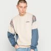 Kaotiko CREW BRUCE UNISEX - Sweatshirt - Beige/prusia
