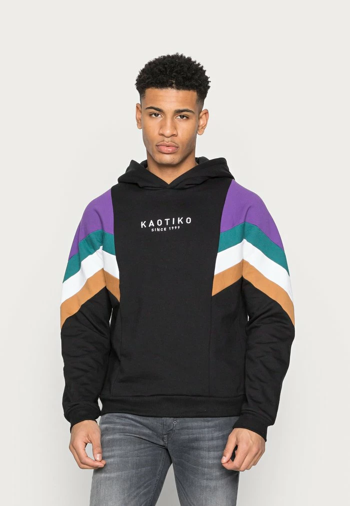 CAP EWAN UNISEX - Hoodie - black/purple/jade Kaotiko CAP EWAN UNISEX - Hoodie - Black/purple/jade -Kaotiko Shop 42c83ec3d3a54d1f8caa94d3ca3188f5