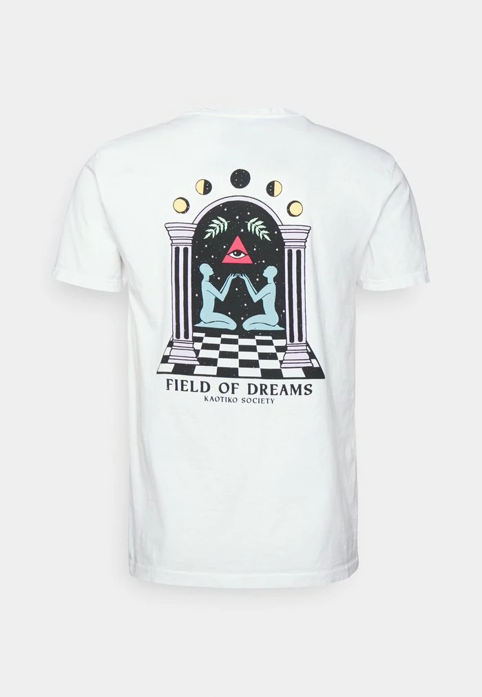 WASHED VISION UNISEX - Print T-shirt - white Kaotiko WASHED VISION UNISEX - Print T-shirt - White -Kaotiko Shop 4538b65fb3924756bbbe9b9e017fda97