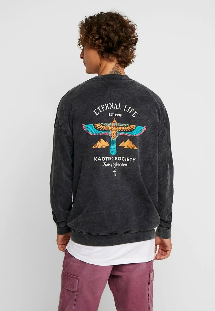 UNISEX - Sweatshirt - black Kaotiko UNISEX - Sweatshirt - Black -Kaotiko Shop 46281a15d6c04f7a96004021f3f2e915