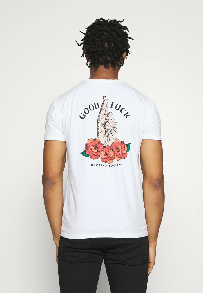 UNISEX GOOD LUCK - Print T-shirt - white Kaotiko UNISEX GOOD LUCK - Print T-shirt - White -Kaotiko Shop 46c2f490c0a14c40977c74807fa0cc6e