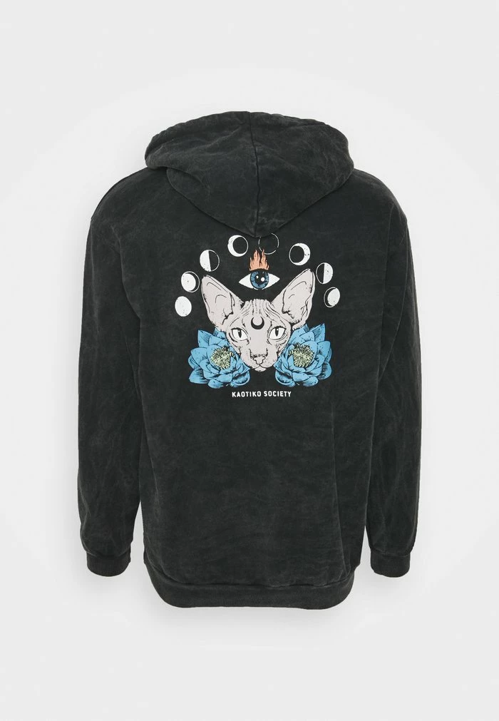 SUD CAP WASHED MOON SPHYNX UNISEX - Sweatshirt - black Kaotiko SUD CAP WASHED MOON SPHYNX UNISEX - Sweatshirt - Black -Kaotiko Shop 46ccb8f9b423487393147ba1c3201dea