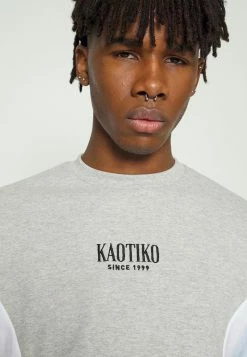 Kaotiko CREW WESTPORT - Sweatshirt - Grey/white -Kaotiko Shop 4a0d7d8289a740ddab7c24deccc1f376