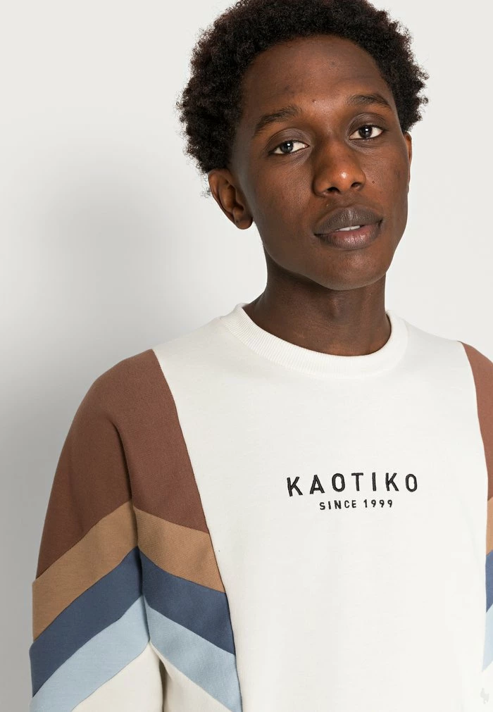 CREW SEATTLE UNISEX - Sweatshirt - ivory/brown/prusia Kaotiko CREW SEATTLE UNISEX - Sweatshirt - Ivory/brown/prusia -Kaotiko Shop 50067c9755634ce59ad202b5afecb06c