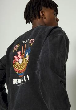 Kaotiko CREW WASHED RAMEN UNISEX - Sweatshirt - Black -Kaotiko Shop 54b31d5a47bd44d69da21024d39b39a0