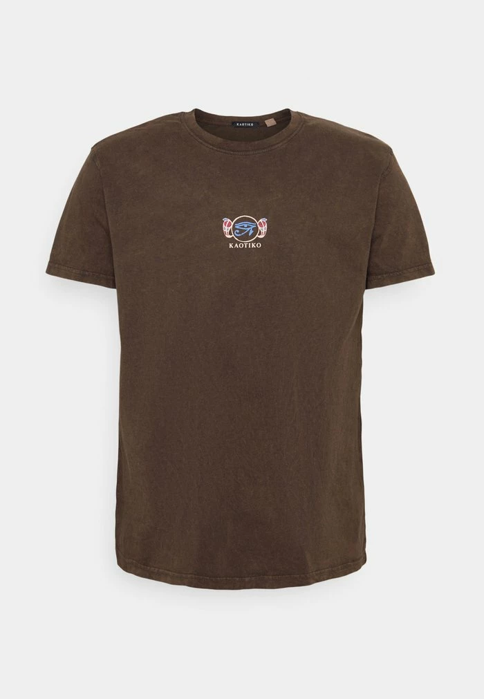 WASHED UNISEX - Print T-shirt - brown Kaotiko WASHED UNISEX - Print T-shirt - Brown -Kaotiko Shop 54d291318f864ad09feffb4a299a8c63