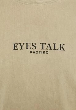 Kaotiko EYES TALK UNISEX - Print T-shirt - Stone 6 Kaotiko EYES TALK UNISEX - Print T-shirt - Stone -Kaotiko Shop 56bc1e0e85484386a5bae6b02a7c9255