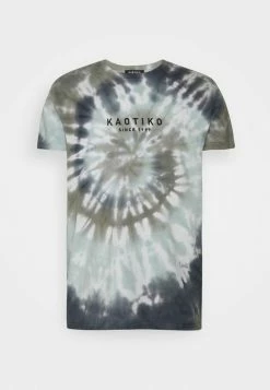 Kaotiko TIE DYE ESPIRAL - Print T-shirt - Blue/white