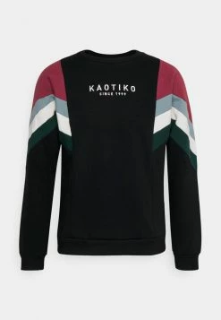 Kaotiko CREW SEATTLE - Sweatshirt - Black/burgundy -Kaotiko Shop 574c3c55f4db4b99b2950f2d60273472