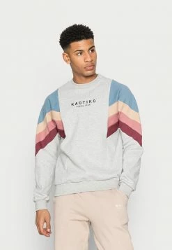 Kaotiko CREW SEATTLE UNISEX - Sweatshirt - Cement/blue/tierra