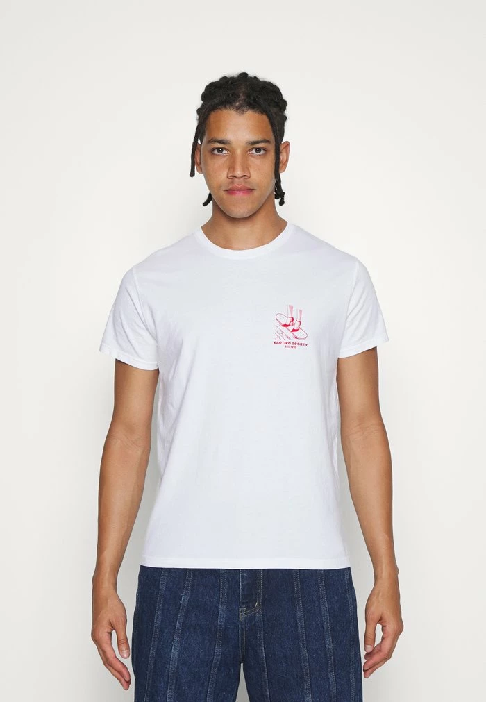 SKATE UNISEX - Print T-shirt - white Kaotiko SKATE UNISEX - Print T-shirt - White -Kaotiko Shop 5f0e77e951534b4dab57cef30243f6d9