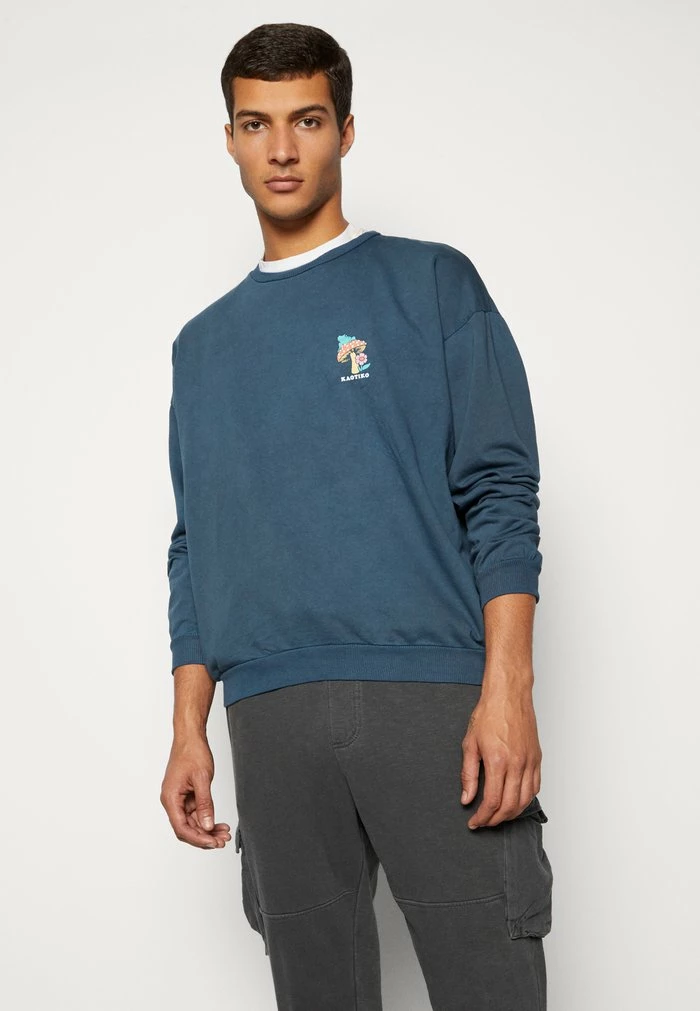 CREW WASHED HAPPY FROG UNISEX - Sweatshirt - navy Kaotiko CREW WASHED HAPPY FROG UNISEX - Sweatshirt - Navy -Kaotiko Shop 610c09397fde40979a049ed1dc7b57c0