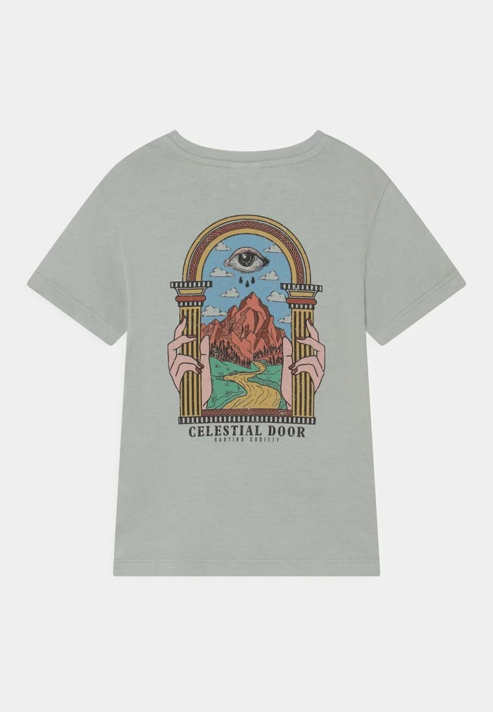 CELESTIAL DOOR UNISEX - Print T-shirt - cemento Kaotiko CELESTIAL DOOR UNISEX - Print T-shirt - Cemento -Kaotiko Shop 6204e594c991449bb6aa350bd8b6f67f