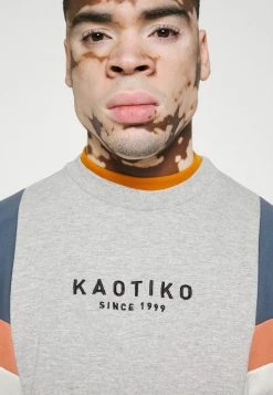 Kaotiko CREW SEATTLE - Sweatshirt - Grey Vigore/prusia Blue -Kaotiko Shop 64dcc8586cf64d70a49038753a0d7bed