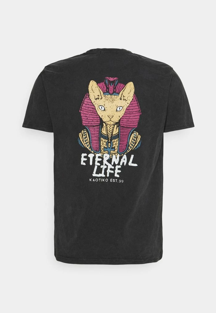 ETERNAL LIFE SPHYNX - Print T-shirt - black Kaotiko ETERNAL LIFE SPHYNX - Print T-shirt - Black -Kaotiko Shop 6930e8d7b3144aae8b4389b226e23300