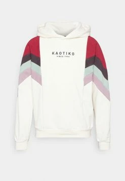 Kaotiko SUD CAP EWAN UNISEX - Sweatshirt - Marfil/burgundy/grey