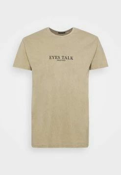 Kaotiko EYES TALK UNISEX - Print T-shirt - Stone 5 Kaotiko EYES TALK UNISEX - Print T-shirt - Stone -Kaotiko Shop 6ba59c2cb421494287f7f48719f78f3c