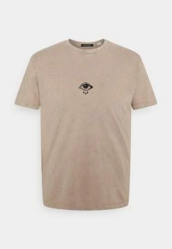 Kaotiko WASHED CELESTIAL DOOR - Print T-shirt - Hueso