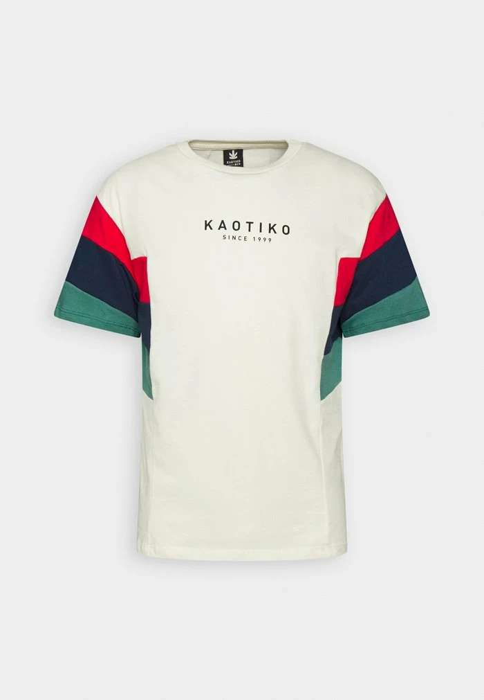 BRAYDEN UNISEX - Print T-shirt - ivory/red/navy/heura Kaotiko BRAYDEN UNISEX - Print T-shirt - Ivory/red/navy/heura -Kaotiko Shop 791b90bacc274820a714849b81ddee31
