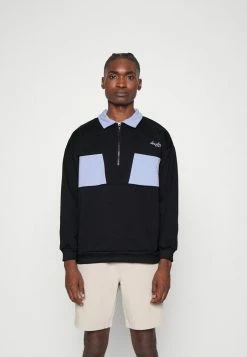 Kaotiko CREW BRENT UNISEX - Sweatshirt - Black/grape