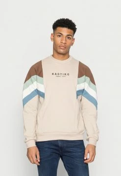 Kaotiko CREW SEATTLE UNISEX - Sweatshirt - Beige/brown/fresh Green
