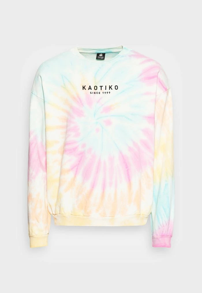 CREW UNISEX - Sweatshirt - blue/pink/yellow Kaotiko CREW UNISEX - Sweatshirt - Blue/pink/yellow -Kaotiko Shop 7d7db9ae8eb74913bbb20fb79349a12a