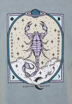 Kaotiko WASHED SCORPION UNISEX - Print T-shirt - Acero -Kaotiko Shop 813183b2102c403292befa6ea853beb1