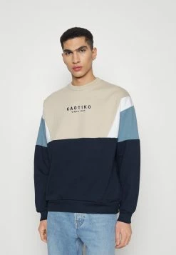 Kaotiko CREW ANSEL UNISEX - Zip-up Sweatshirt - Navy/beige/white