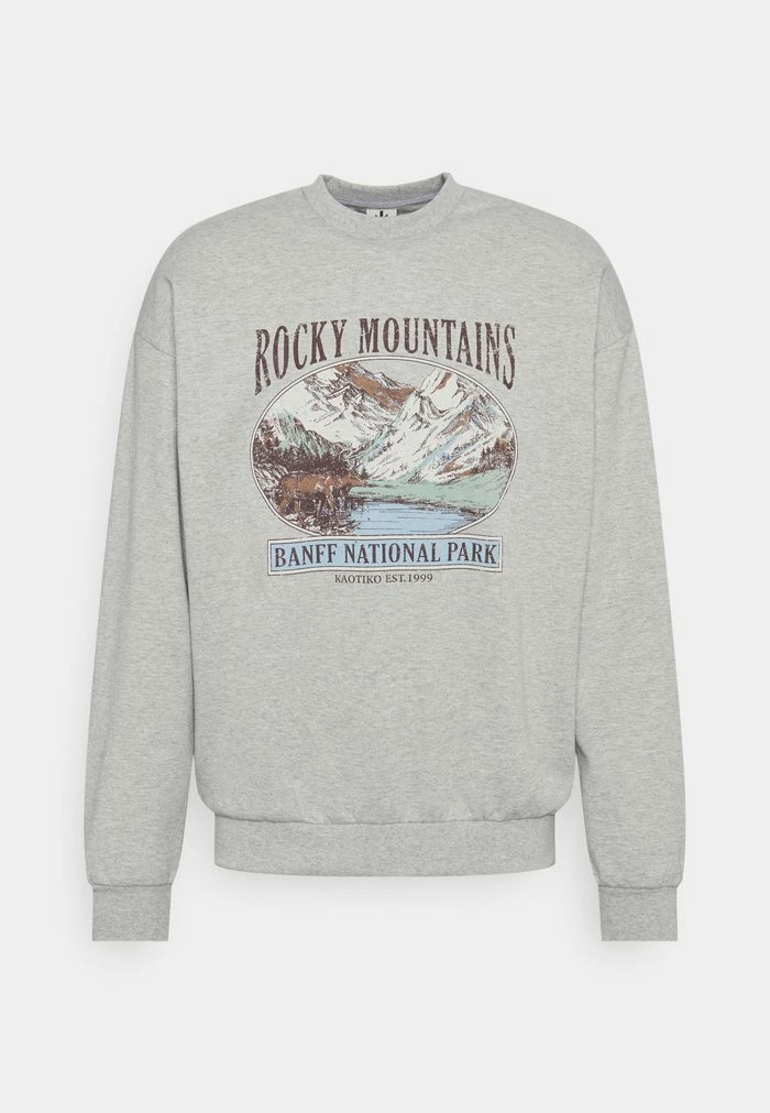 CREW ROCKS MOUNTAINS UNISEX - Sweatshirt - grey Kaotiko CREW ROCKS MOUNTAINS UNISEX - Sweatshirt - Grey -Kaotiko Shop 82ba5789014c40789e59a33fb54235bb